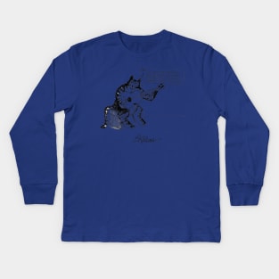 B Kliban Cat Guitar Kids Long Sleeve T-Shirt